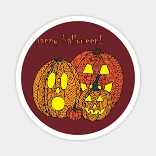 Happy Halloween Pumpkins Magnet